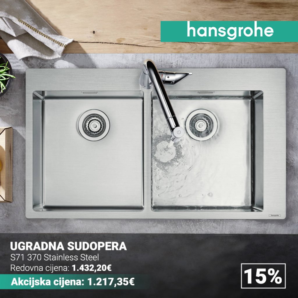 Hansgrohe ugradna sudopera: S71 379 Stainless Steel