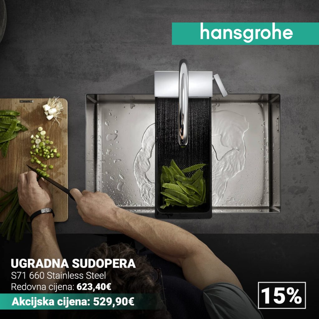 Hansgrohe ugradna sudopera: S71 660 Stainless Steel