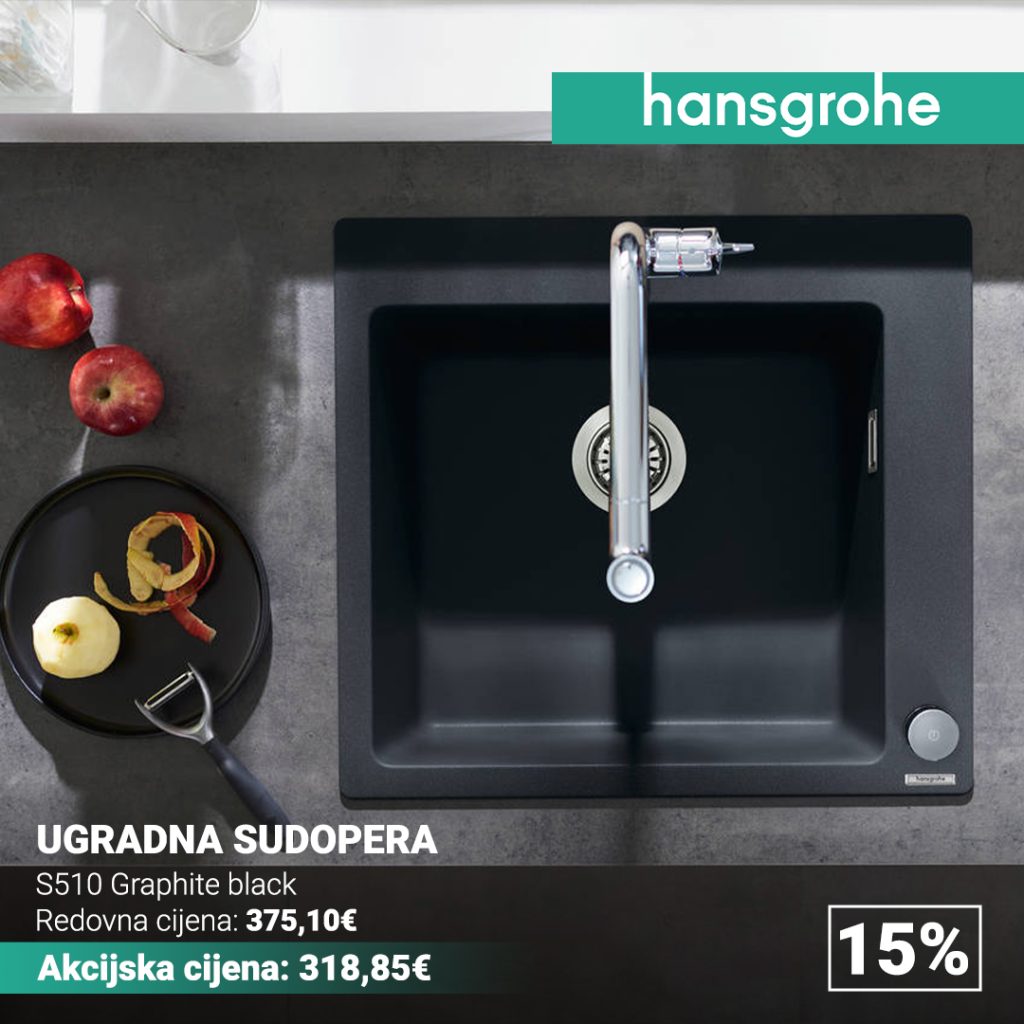 Hansgrohe ugradna sudopera: S510 Graphite black