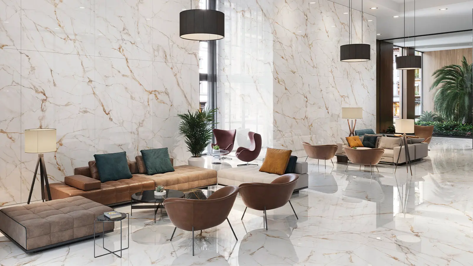 Porcelanosa: Xtone Calacatta Gold 150cm x 300cm + 150cm x 150cm